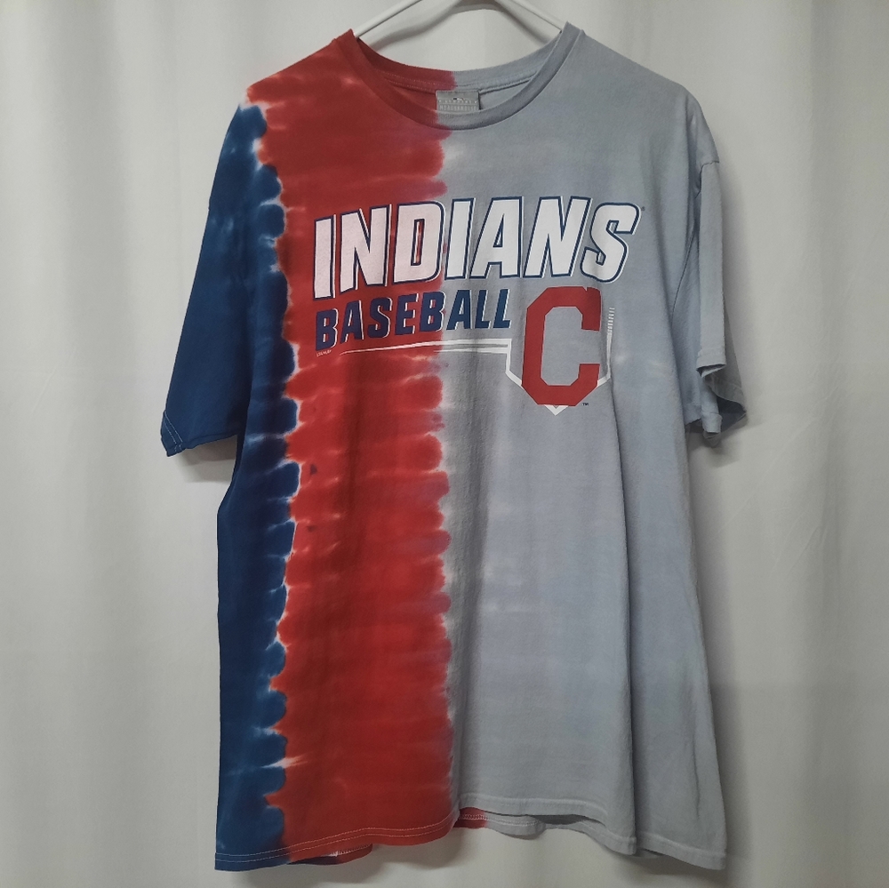 Cleveland Indians Tie Dye ShortSleeve Tshirt Men's Sz XL MLB Baseball Ohio Sport